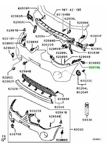 Кронштейн бампера переднего наружный левый MOUN1609 Л200, PAJERO Паджеро Спорт MN146319 MATOMI (345741097)