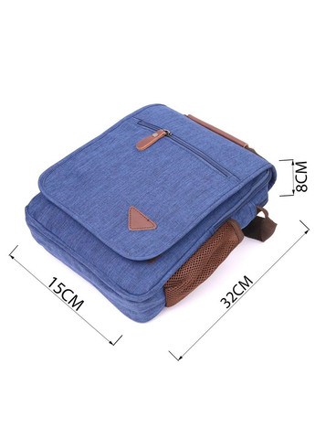 Мужская текстильная сумка через плечо синяя кроссбоди 21264 Vintage (329197664)