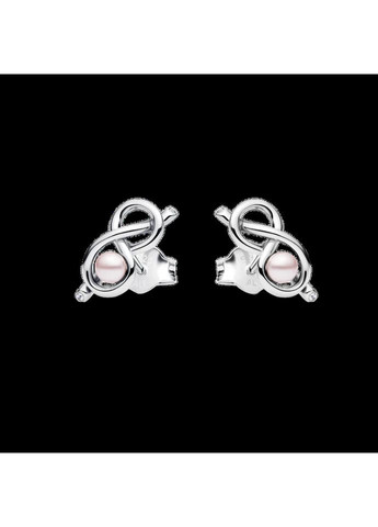 Срібні сережки Пандора "Вузол нескінченності" кульчики 293761C01 Kabluchka (355345833)