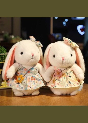 М'яка іграшка кролик в жовтому платті (NR0188_1) No Brand (305772140)