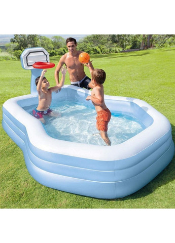 Дитячий надувний басейн з баскетбольним кільцем Intex (282591602)