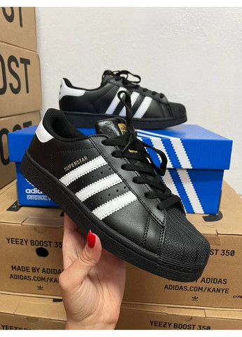 Черные всесезонные кроссовки adidas superstar black No Brand