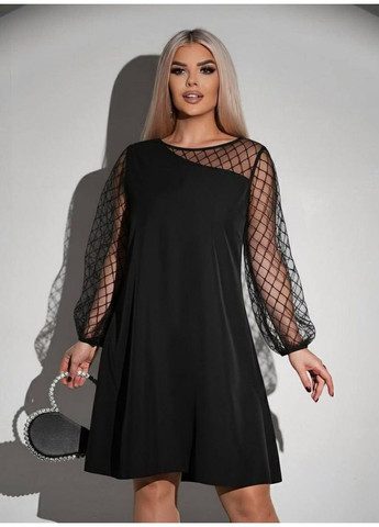 Черное праздничный, коктейльное, вечернее, кэжуал женское платье FINO Mode