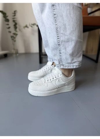 Сірі кросівки чоловічі nike 1 07 grey wolf найк аір форс сірі демісезон No Brand