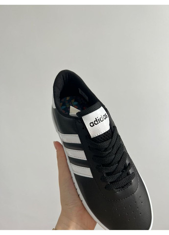 Кроссовки женские Adidas No Brand Court Bold Black чёрно-белые демисезоны (372464003)