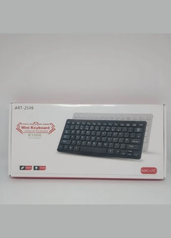 Клавіатура міні дротова USB K100 Чорна UKC (335834659)