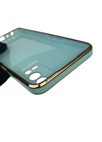 Чехол для A55 4G с кольцом-подставкой с золотой окантовкой на оппо а55 бирюзовый gs1 Oppo (366230257)