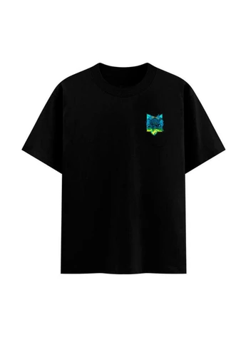 Черная мужская оверсайз футболка No Brand