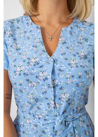 Блакитна сукня софт з принтом Sport Line