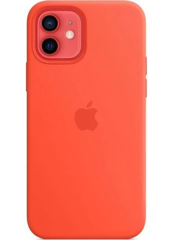Чохол Silicone Case з MagSafe для Apple iPhone 12/12 Pro (Electric Orange) ААА [58387] No Brand (400982959)