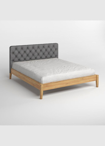 Полуторная деревянная кровать Рим ДК /Аляска 93 (Серый) Б3 120х190 см (MBG-4990) Mebigrand (366087996)