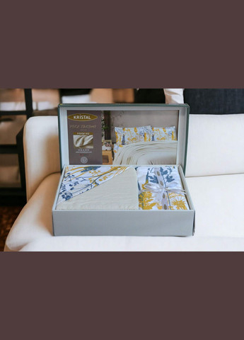 Комплект постільної білизни з пледом 200×230 см Kristal (340065102)