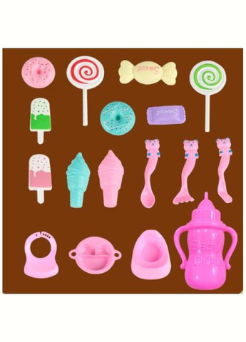 Стильна Коляска для ляльки з набором іграшок від 3 років (М9670149) No Brand (300579965)