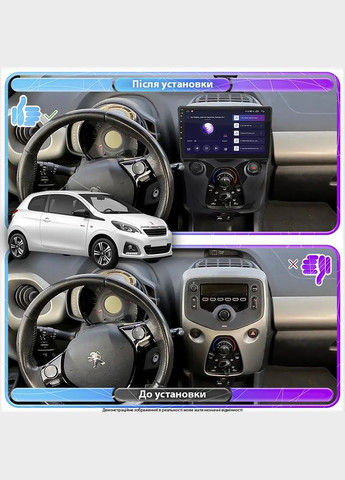 Штатна магнітола 10" для Peugeot 108 2014-2021 2/32 Gb CarPlay 4G Wi-Fi GPS Prime Пріжо 5 шт. Lesko (336195897)