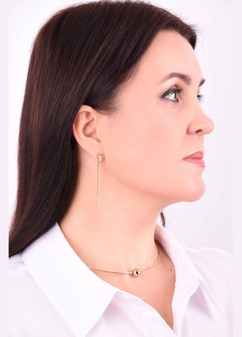 Золотые серьги-протяжки (з40050) IRIJ (331016736)