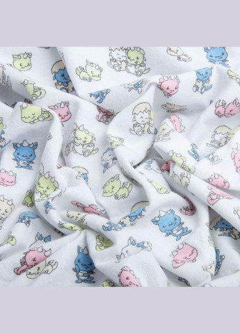 Ткань фланель хлопок, 150 см, 160 г/м2, Дракошки голубой салат IDEIA (308211222)