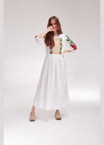 Женское вышитое платье "Орися" белое MEREZHKA (288605885)