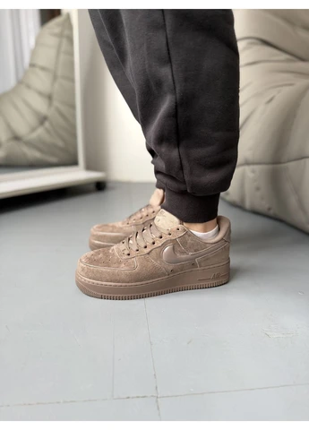 Коричневые демисезонные кроссовки мужские nike 1 low mibrown найк аир ретро коричневые No Brand