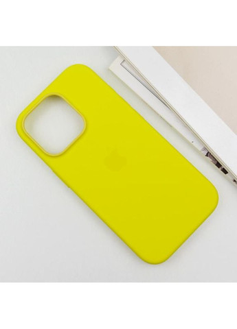 Чохол Silicone case (AAA) з Magsafe та анімацією (button) для Apple iPhone 16 Pro (6.3") Жовтий Epik (372499569)