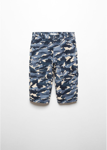 Джинсовые шорты камуфляжного цвета Mango (366454025)