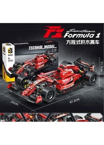 Конструктор болид формула-1 JKC 7202 "Автомобиль", 1280+ детали, масштаб 1:10, резиновые шины, в коробке Iblock (361409411)