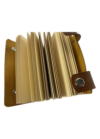 Блокнот длин записей натуральная кожа 10х16х4 см 60 страниц коричневый No Brand (346871743)