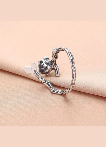 Дизайнерська стильна каблучка жіноча Вінтажна Чорна Троянда квітка каблучка для дівчини розмір регульований Fashion Jewelry (285110626)