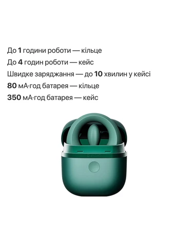 Ерекційне смарт-віброкільце Apis Turquoise Green, до 4 годин роботи, зарядний кейс Zalo (369953013)