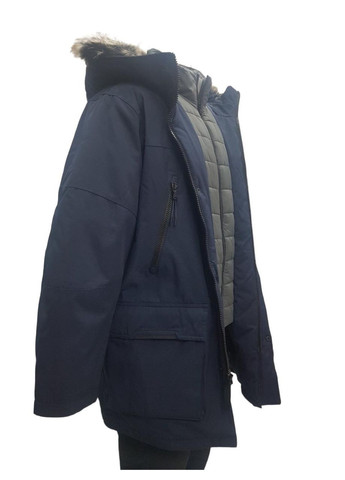 Комбінована зимня чоловіча тепла куртка - парка зі штучного хутра, розмір l Michael Kors slim fit