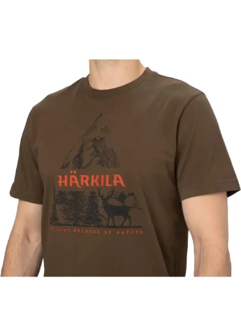 Комбінована футболка harkila harkila nature s/s t-shirt state black No Brand