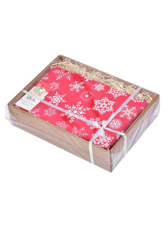 Скатерть 170х260 см новогодняя праздничная с пятно и водоотталкивающей пропиткой хлопок красный IDEIA (342128427)