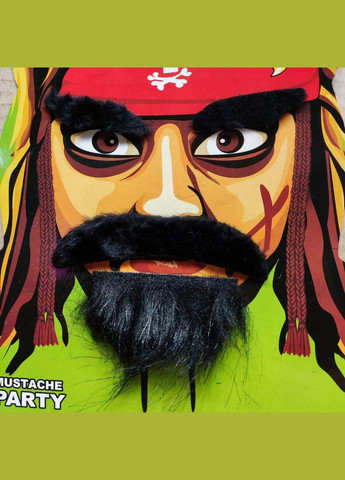 Набор Эдвард пират «Черная борода».Борода, усы, брови на планшете No Brand (370135552)