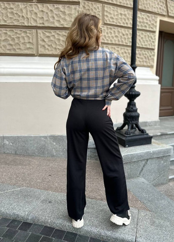 Бежевая повседневный рубашка в клетку Україна с длинным рукавом