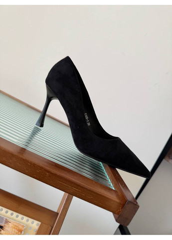 Helen Чорні туфлі-лодочки чорний з натуральна замша, україна — демісезон (371830709)