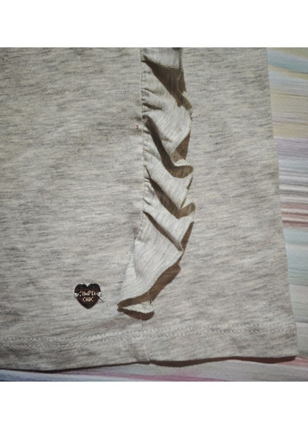 Підлітковий лонгслів реглан для дівчинки 13-14 років Сірий, бежевий OVS (369141332)