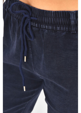 Джинси жіночі однотонні темно-синього кольору Let's Shop - (360601863)