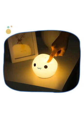 Ночник детский силиконовый белый, настольный LED ночник-капля с 7 цветами для безопасного сна No Brand (364191321)