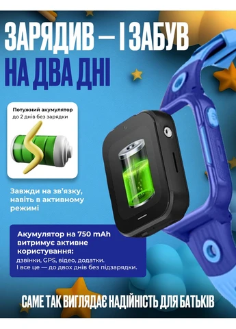 Дитячий смарт годинник D38 з SIM картою, GPS, прослуховуванням, відеодзвінком, 4G Play Market, Операційна система Android OS Lemfo (389095885)