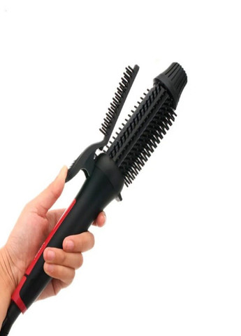 Електрогребінець плойка для укладання волосся V 582 для завивки накрутки локонів Чорний VGR (302243298)