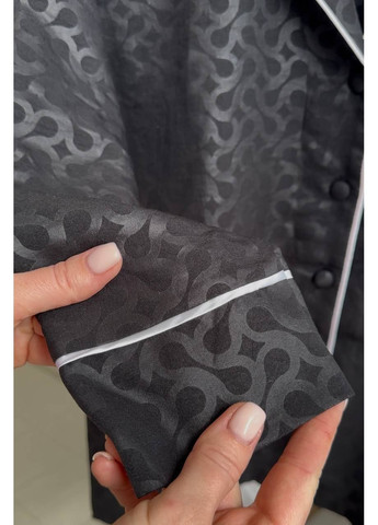 Чорна жіноча піжама loewe полівіскозі,штани та сорочка Україна