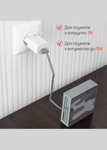 Адаптер живлення 5V1A USB GS-502A білий 5W Losso (327041571)