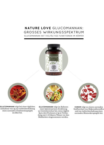 Глюкоманнан из корня конжака от - 120 капсул Nature Love (299717623)