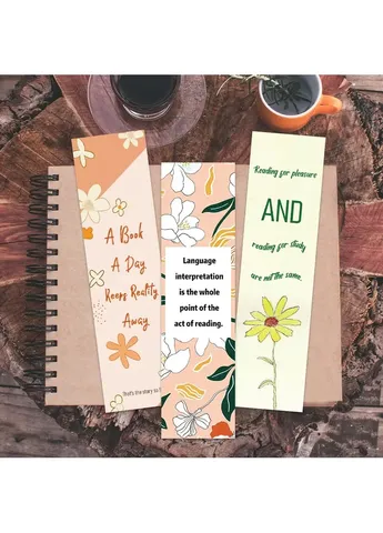 Закладка для книг картонная «A Book a Day Keeps Reality Away» оранжевая No Brand (404813595)