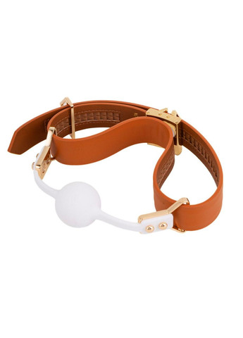 Шкіряний кляп із 2 насадками Ball-Gag & Gag-bite Set — Brown Lockink (304996152)