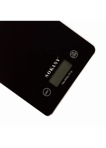 Весы для кухни до 5 кг электронные на батарейках Черный Lugi SK-19027B Sokany (370974544)