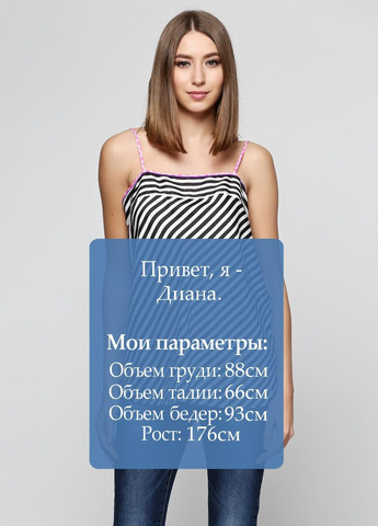 Майка Черно-белый в полоску Juicy Couture — 319615020