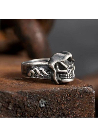 Чоловічий сріблястий перстень «Готичний Мрачний Жнець» з демоном у капюшоні, регульований AurumLux155 Fashion Jewelry (296193703)