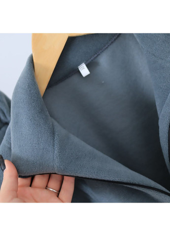 Сіро-зелений зимній дитячий термо костюм із флісу тедді (толстовка + штани)олива сіро-зелений брючний No Brand