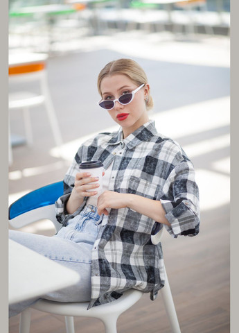 Черная кэжуал рубашка в клетку JUGO с длинным рукавом