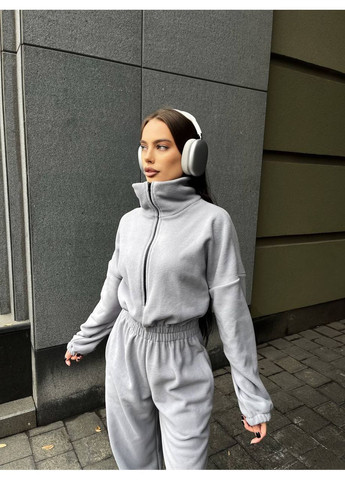 Комбінезон жіночий флісовий Style Point комбінезон-брюки однотонний графітовий спортивний, повсякденний, кежуал фліс